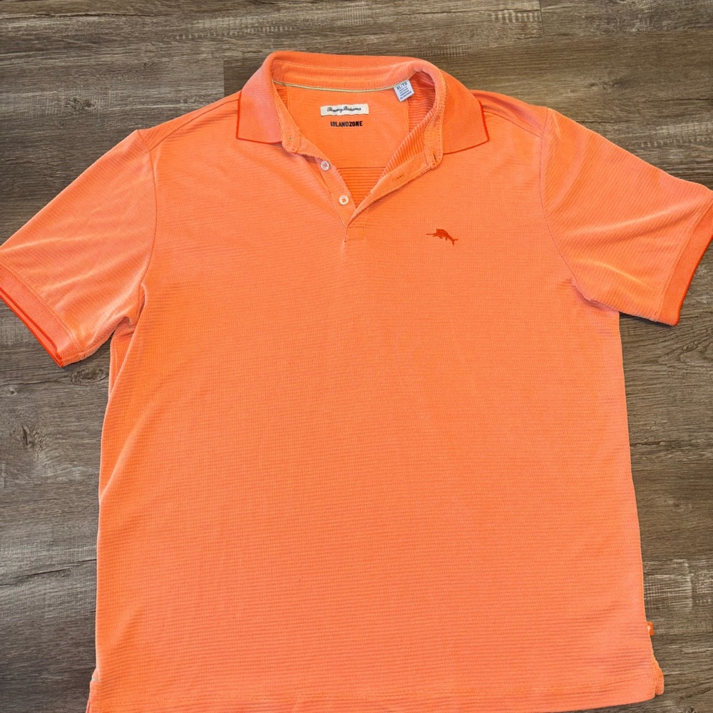 Tommy Bahama Orange Polo Shirt Classic Style XL